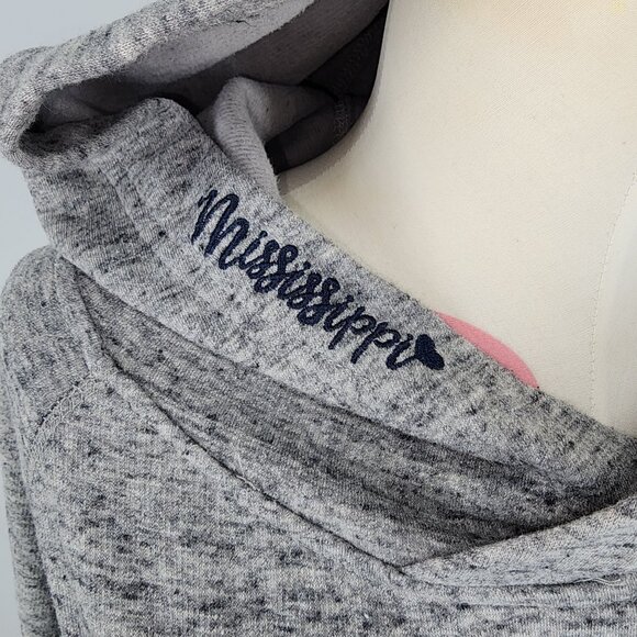 Women's State of Mine Mississippi Hoodie Sweatshirt Medium Oversized Pocket - Picture 3 of 7